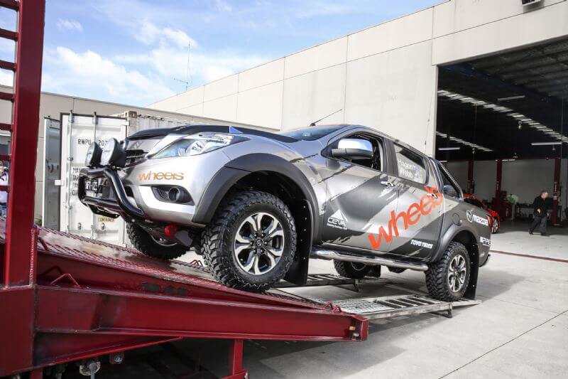 The Mazda Australia and Wheels Magazine BT-50 is loaded for the trip to Alice Springs.