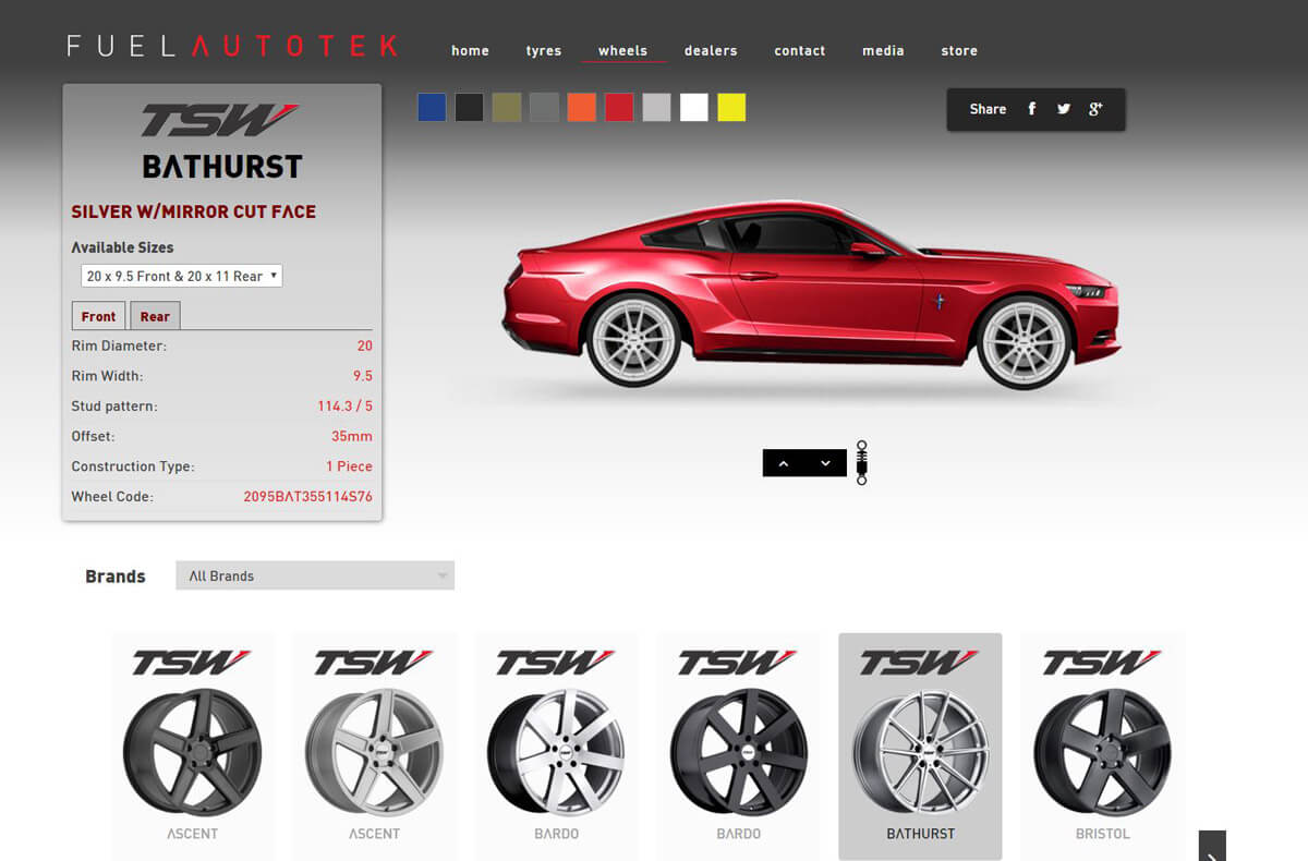 Fuel Autotek's wheel selector