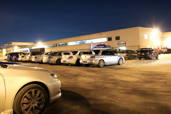 Subaru WRX STi night car park meet