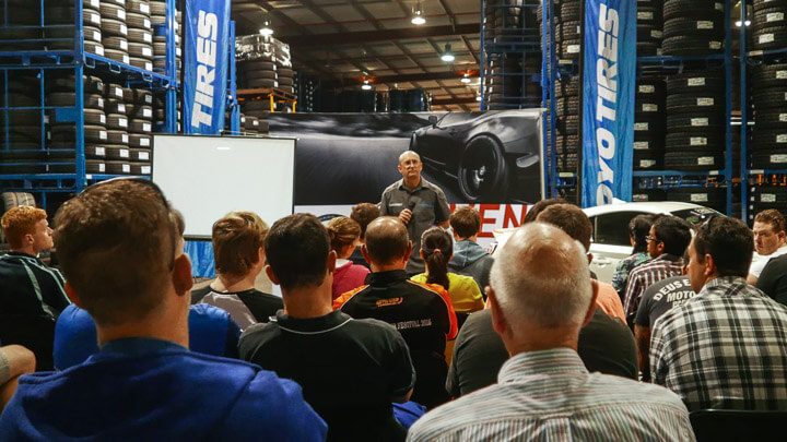 Subaru WRX clubs receiving Toyo technical training